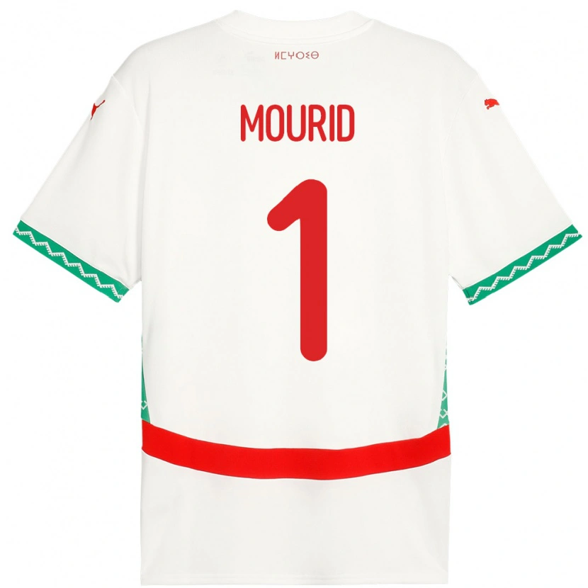Danxen Heren Marokko Taha Mourid #1 Wit Uitshirt Uittenue 24-26 T-Shirt