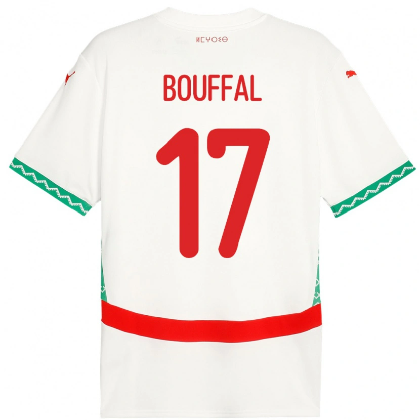 Danxen Heren Marokko Soufiane Bouffal #17 Wit Uitshirt Uittenue 24-26 T-Shirt