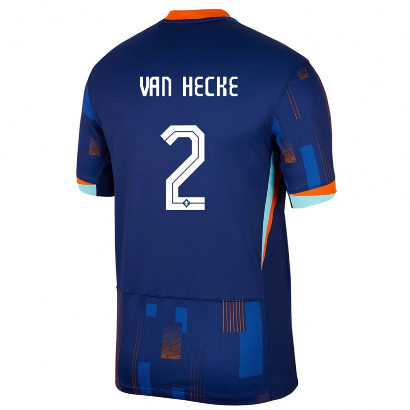 Danxen Heren Nederland Jan Paul Van Hecke #2 Blauw Uitshirt Uittenue 24-26 T-Shirt