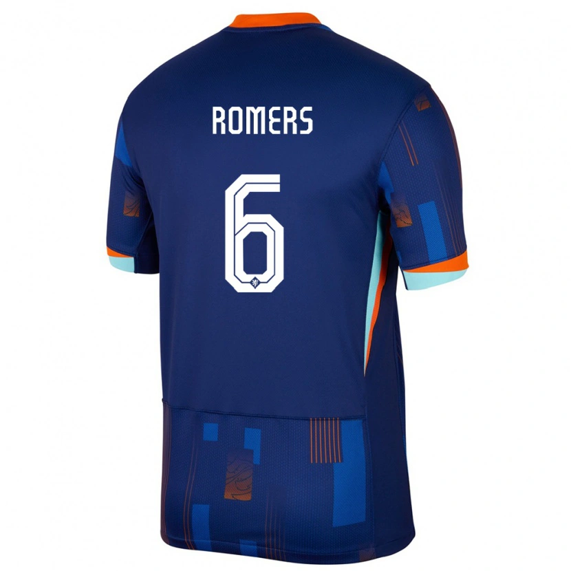 Danxen Heren Nederland Thijmen Romers #6 Blauw Uitshirt Uittenue 24-26 T-Shirt