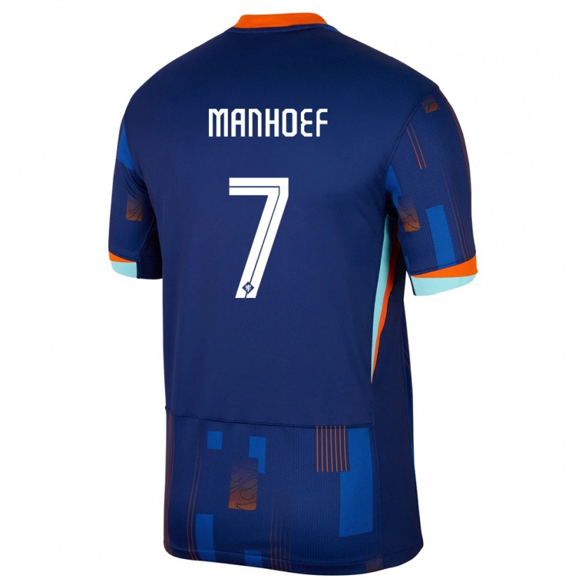 Danxen Heren Nederland Million Manhoef #7 Blauw Uitshirt Uittenue 24-26 T-Shirt