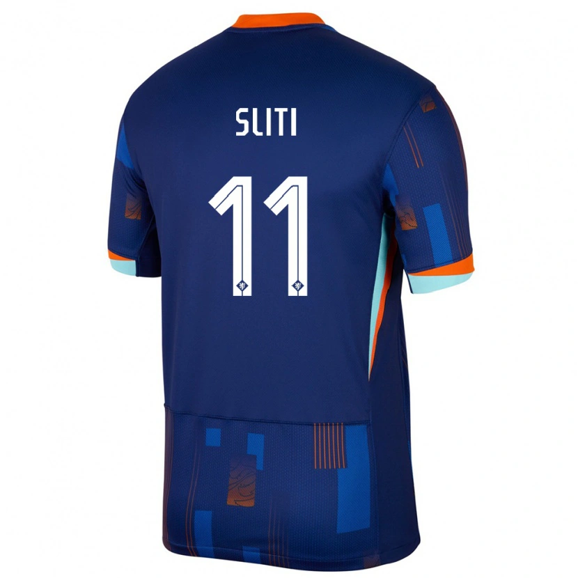 Danxen Heren Nederland Aymen Sliti #11 Blauw Uitshirt Uittenue 24-26 T-Shirt