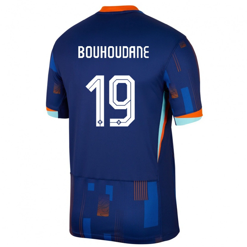 Danxen Heren Nederland Sami Bouhoudane #19 Blauw Uitshirt Uittenue 24-26 T-Shirt