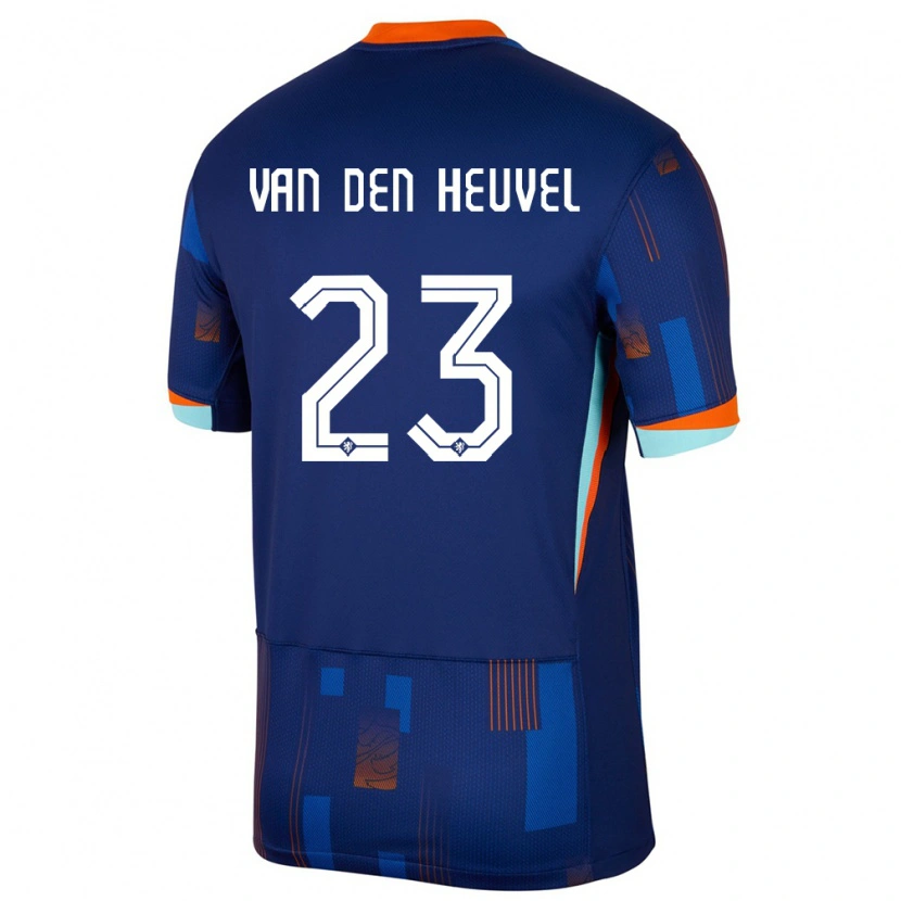 Danxen Heren Nederland Dani Van Den Heuvel #23 Blauw Uitshirt Uittenue 24-26 T-Shirt