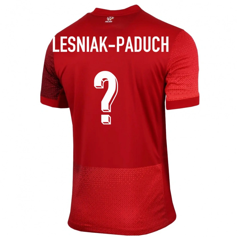 Danxen Heren Polen Nikodem Lesniak-Paduch #0 Rood Uitshirt Uittenue 24-26 T-Shirt