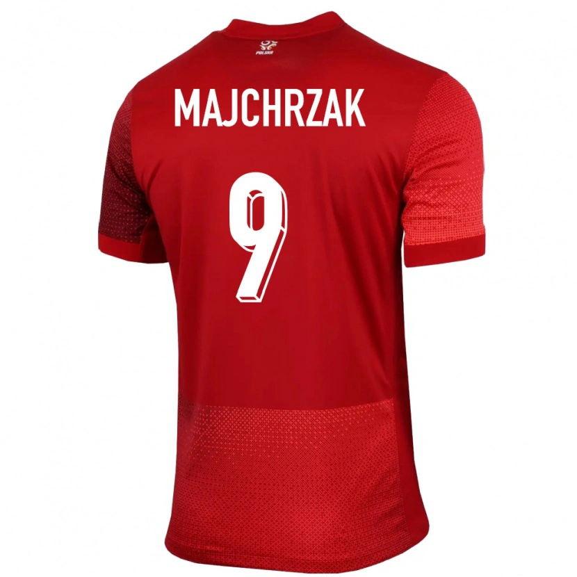 Danxen Heren Polen Jordan Majchrzak #9 Rood Uitshirt Uittenue 24-26 T-Shirt