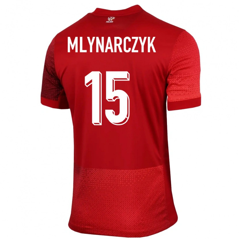 Danxen Heren Polen Antoni Mlynarczyk #15 Rood Uitshirt Uittenue 24-26 T-Shirt