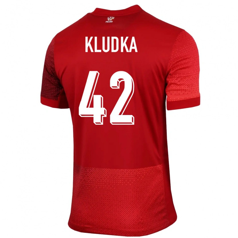 Danxen Heren Polen Bartlomiej Kludka #42 Rood Uitshirt Uittenue 24-26 T-Shirt