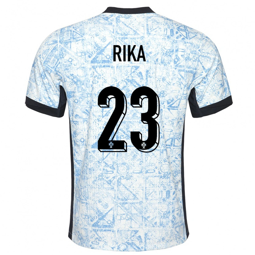 Danxen Heren Portugal Rika #23 Crème Blauw Uitshirt Uittenue 24-26 T-Shirt
