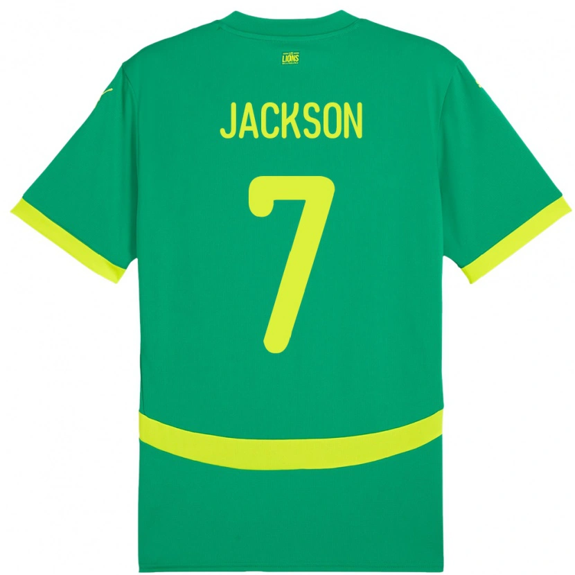 Danxen Heren Senegal Nicolas Jackson #7 Groen Uitshirt Uittenue 24-26 T-Shirt