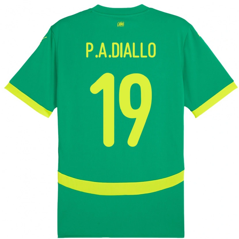 Danxen Heren Senegal Papa Amadou Diallo #19 Groen Uitshirt Uittenue 24-26 T-Shirt