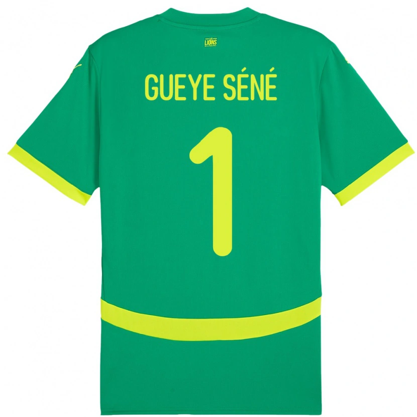 Danxen Heren Senegal Thiaba Gueye Sene #1 Groen Uitshirt Uittenue 24-26 T-Shirt