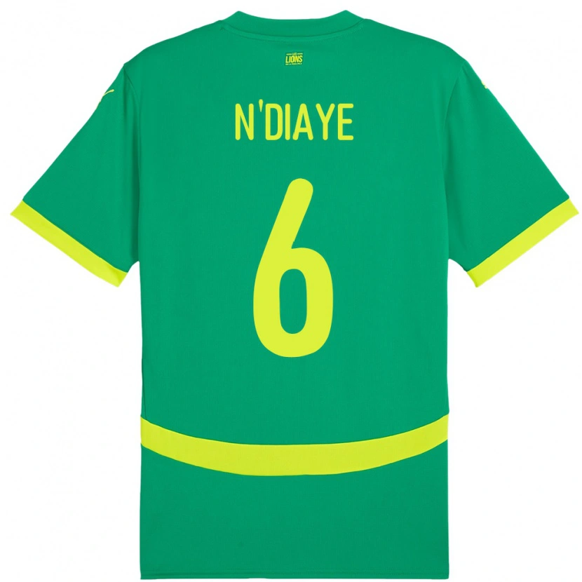 Danxen Heren Senegal Niakhate N Diaye #6 Groen Uitshirt Uittenue 24-26 T-Shirt