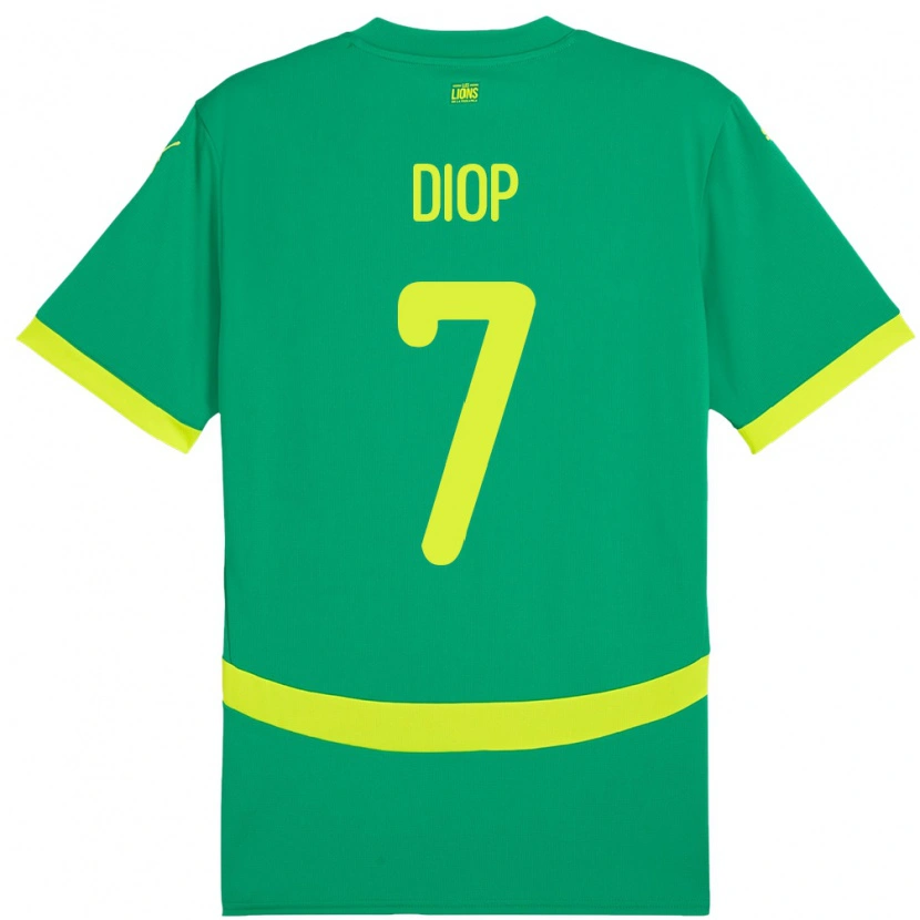 Danxen Heren Senegal Mama Diop #7 Groen Uitshirt Uittenue 24-26 T-Shirt