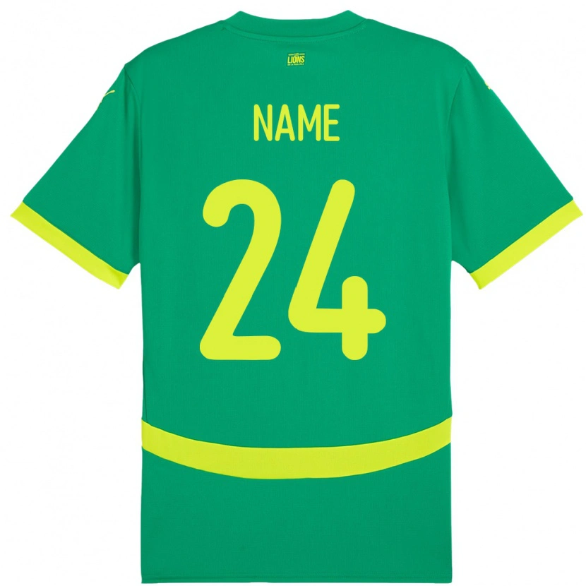 Danxen Heren Senegal Moustapha Name #24 Groen Uitshirt Uittenue 24-26 T-Shirt