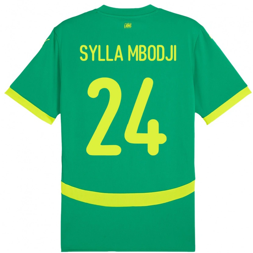 Danxen Heren Senegal Coumba Sylla Mbodji #24 Groen Uitshirt Uittenue 24-26 T-Shirt