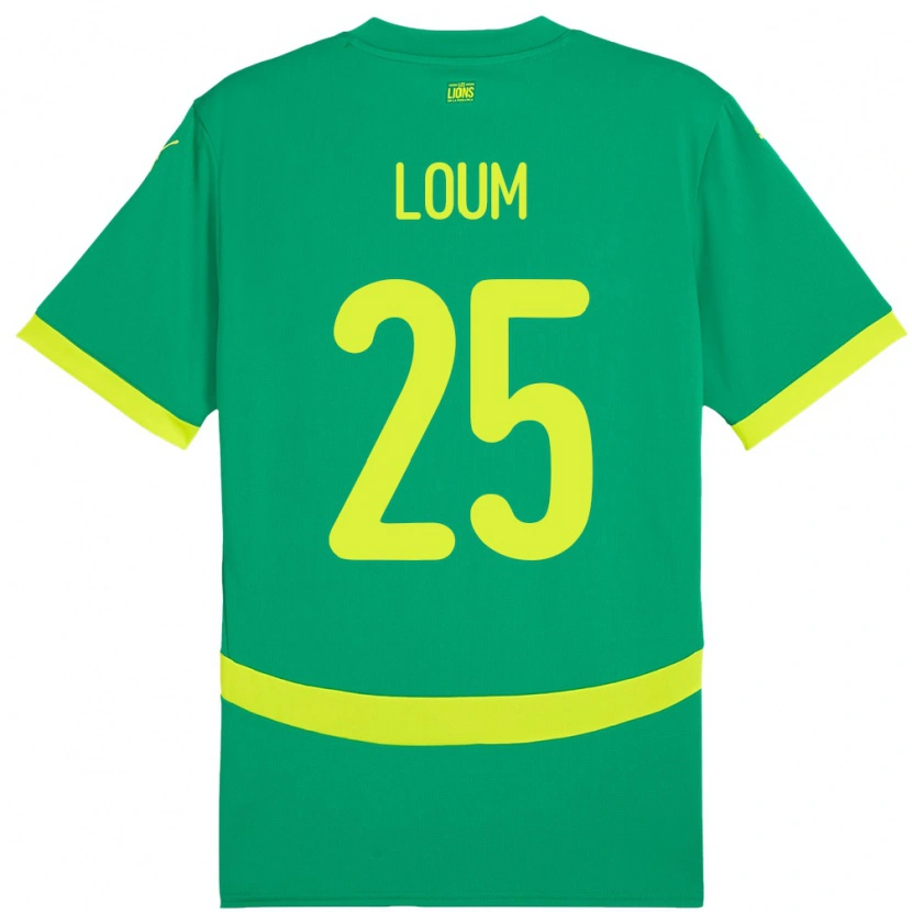Danxen Heren Senegal Mamadou Loum #25 Groen Uitshirt Uittenue 24-26 T-Shirt