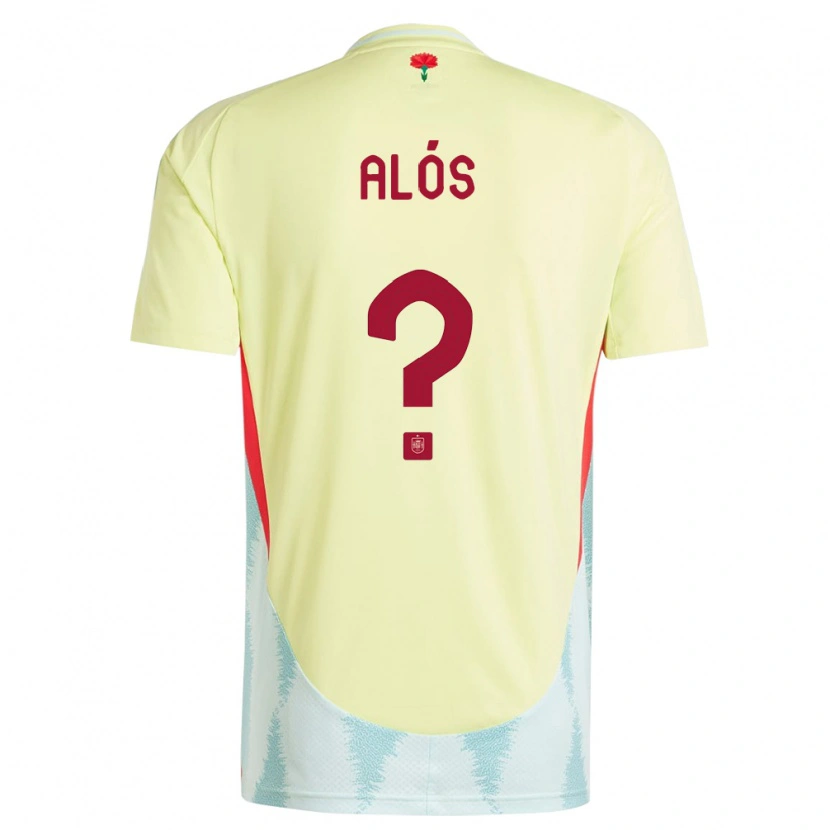 Danxen Heren Spanje Carlos Alós #0 Geel Uitshirt Uittenue 24-26 T-Shirt