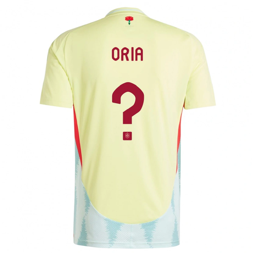 Danxen Heren Spanje Pablo Oria #0 Geel Uitshirt Uittenue 24-26 T-Shirt