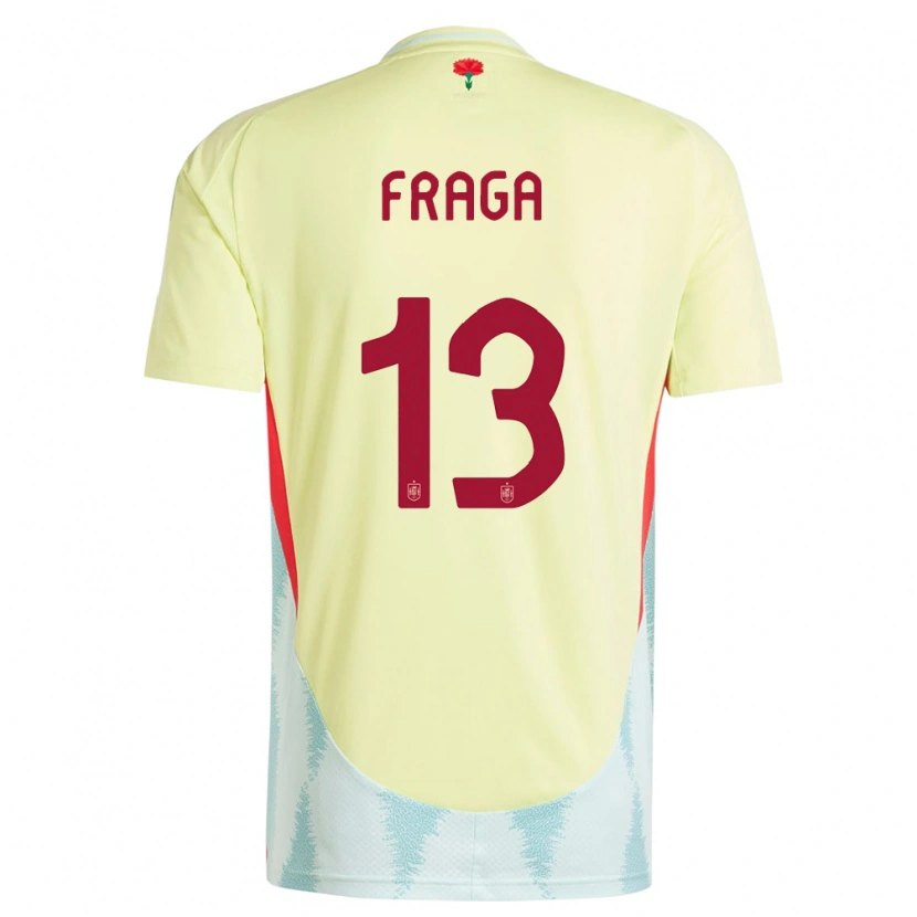 Danxen Heren Spanje Aitor Fraga #13 Geel Uitshirt Uittenue 24-26 T-Shirt