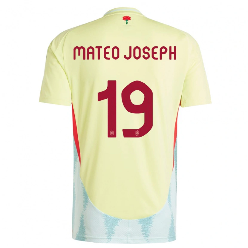 Danxen Heren Spanje Mateo Joseph #19 Geel Uitshirt Uittenue 24-26 T-Shirt