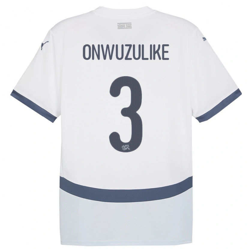 Danxen Heren Zwitserland Ifeanyichukwu Onwuzulike #3 Wit Uitshirt Uittenue 24-26 T-Shirt