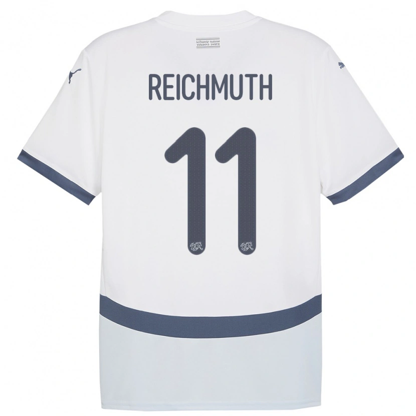 Danxen Heren Zwitserland Nils Reichmuth #11 Wit Uitshirt Uittenue 24-26 T-Shirt