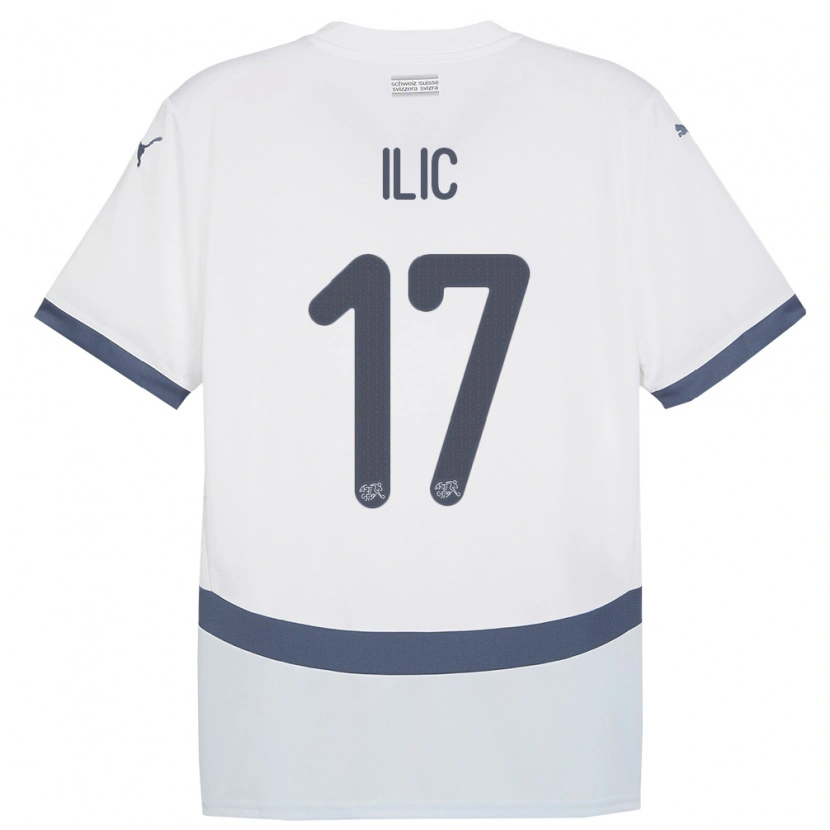 Danxen Heren Zwitserland Adam Ilic #17 Wit Uitshirt Uittenue 24-26 T-Shirt