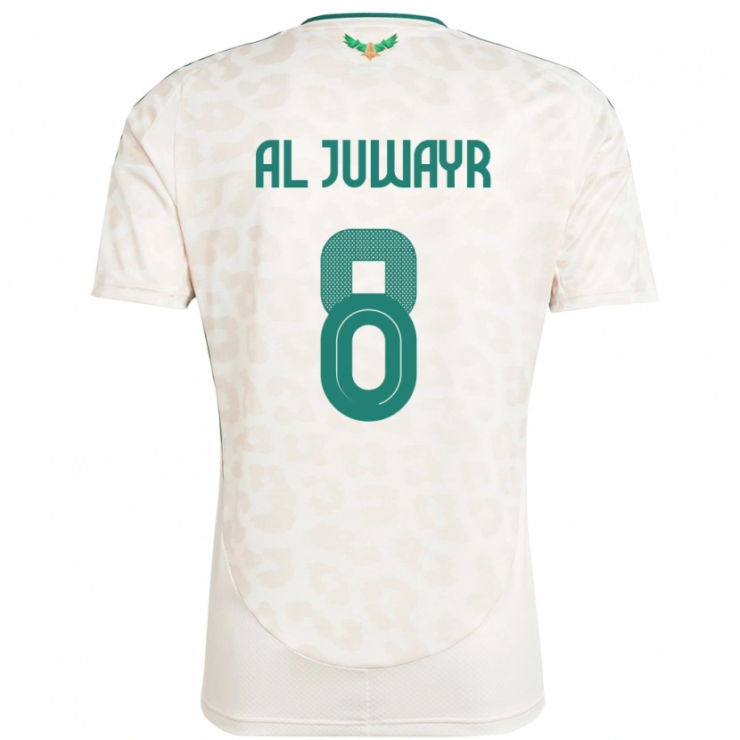 Danxen Heren Saoedi-Arabië Musab Al-Juwayr #8 Wit Uitshirt Uittenue 24-26 T-Shirt