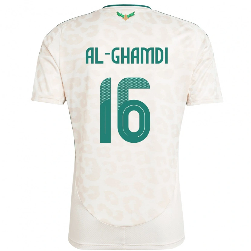 Danxen Heren Saoedi-Arabië Faisal Al-Ghamdi #16 Wit Uitshirt Uittenue 24-26 T-Shirt