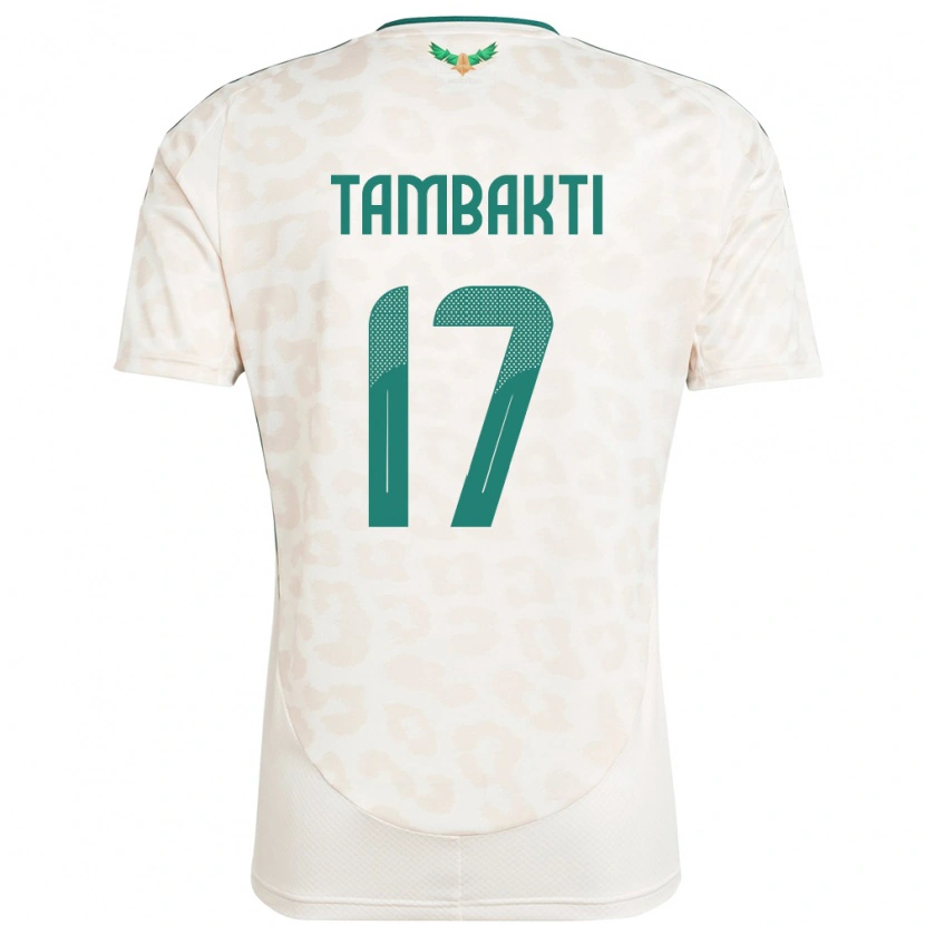 Danxen Heren Saoedi-Arabië Hassan Tambakti #17 Wit Uitshirt Uittenue 24-26 T-Shirt