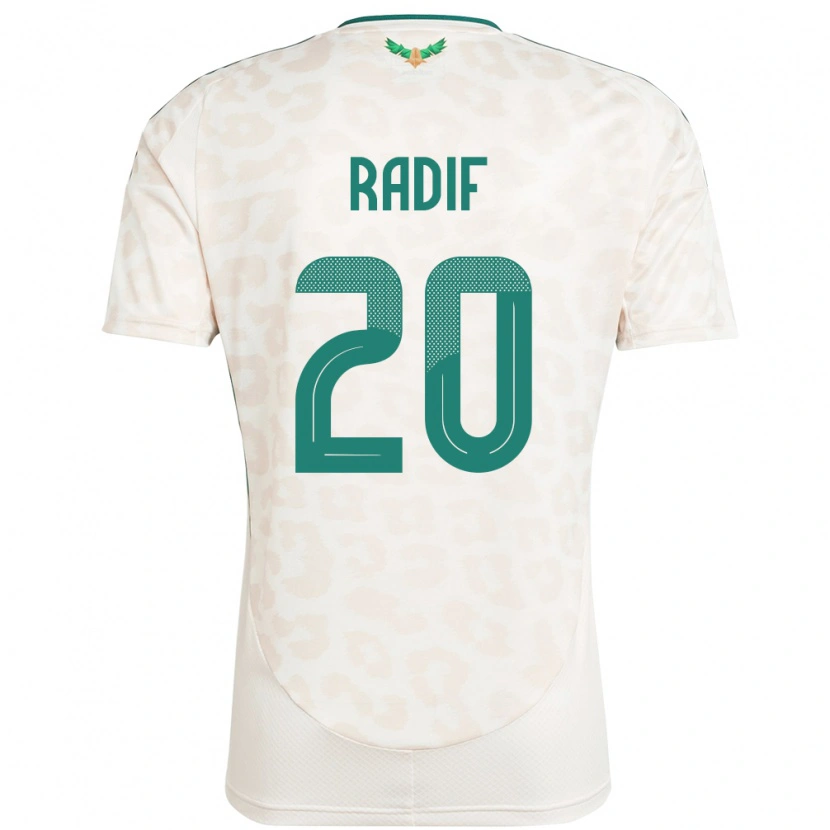 Danxen Heren Saoedi-Arabië Abdullah Radif #20 Wit Uitshirt Uittenue 24-26 T-Shirt