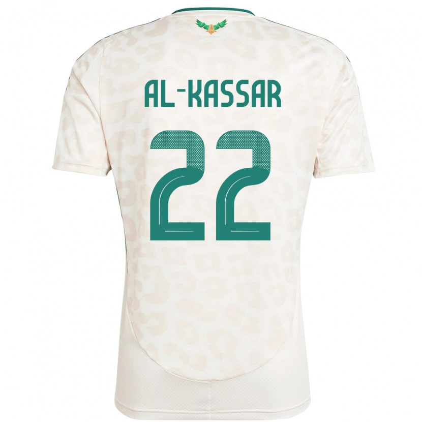 Danxen Heren Saoedi-Arabië Ahmed Al-Kassar #22 Wit Uitshirt Uittenue 24-26 T-Shirt
