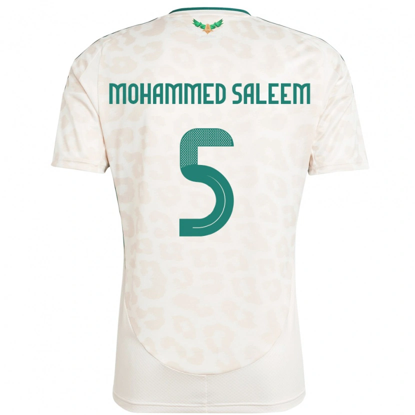 Danxen Heren Saoedi-Arabië Moayad Mohammed Saleem #5 Wit Uitshirt Uittenue 24-26 T-Shirt