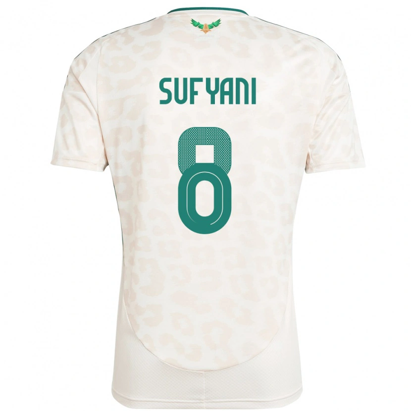 Danxen Heren Saoedi-Arabië Abdulrahman Sufyani #8 Wit Uitshirt Uittenue 24-26 T-Shirt