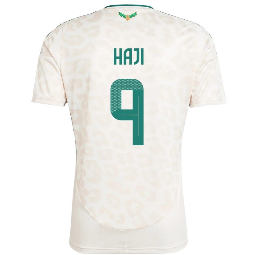 Danxen Heren Saoedi-Arabië Talal Haji #9 Wit Uitshirt Uittenue 24-26 T-Shirt