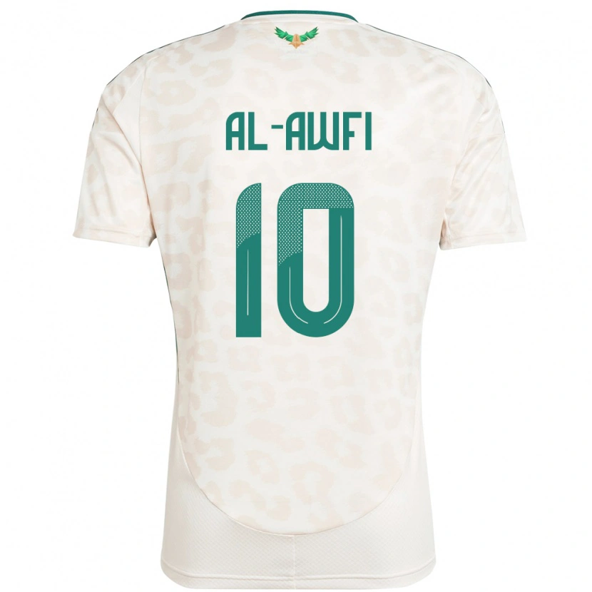 Danxen Heren Saoedi-Arabië Al-Walid Al-Awfi #10 Wit Uitshirt Uittenue 24-26 T-Shirt