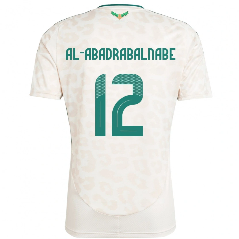 Danxen Heren Saoedi-Arabië Ahmed Musallam Al-Abadrabalnabe #12 Wit Uitshirt Uittenue 24-26 T-Shirt