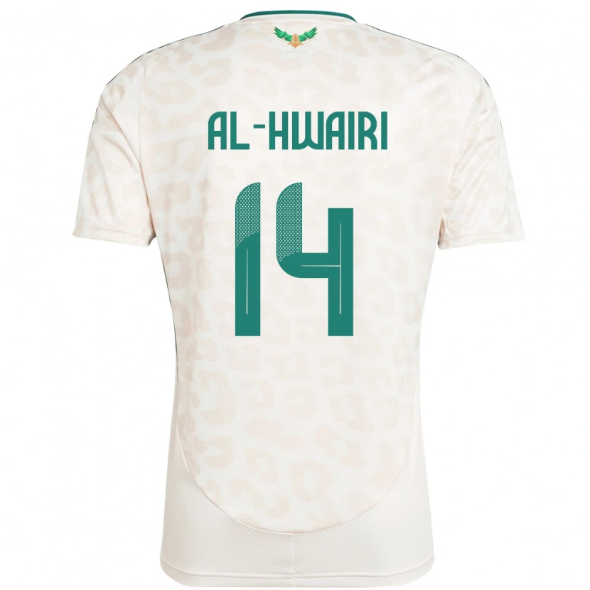 Danxen Heren Saoedi-Arabië Nawaf Al-Hwairi #14 Wit Uitshirt Uittenue 24-26 T-Shirt