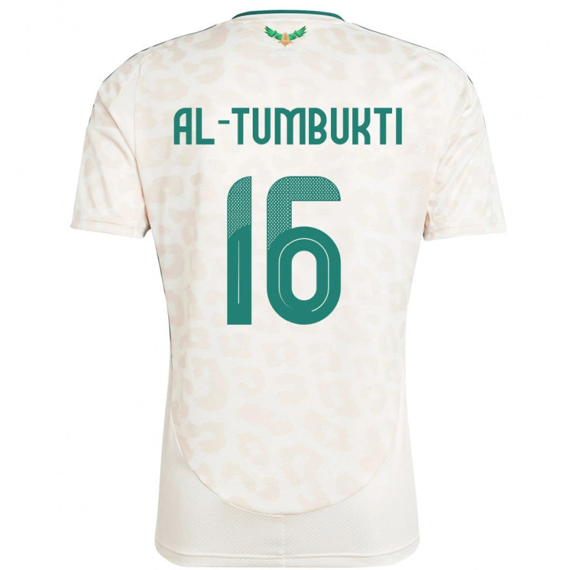 Danxen Heren Saoedi-Arabië Saud Al-Tumbukti #16 Wit Uitshirt Uittenue 24-26 T-Shirt
