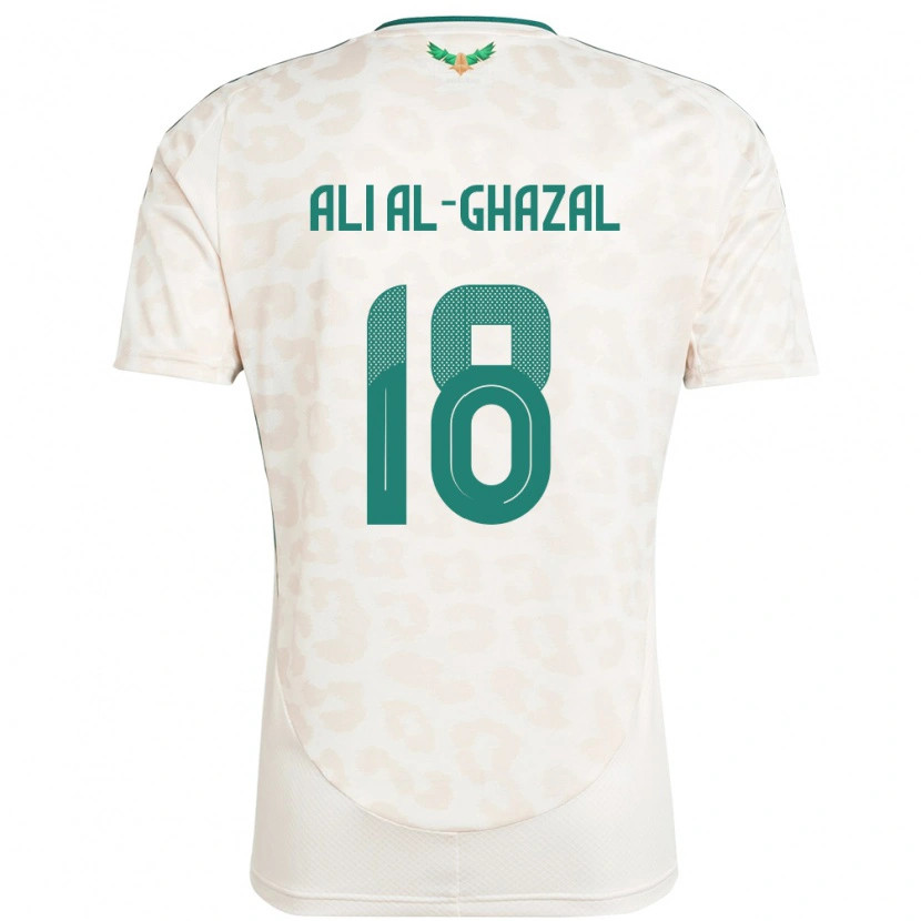 Danxen Heren Saoedi-Arabië Hassan Ali Al-Ghazal #18 Wit Uitshirt Uittenue 24-26 T-Shirt