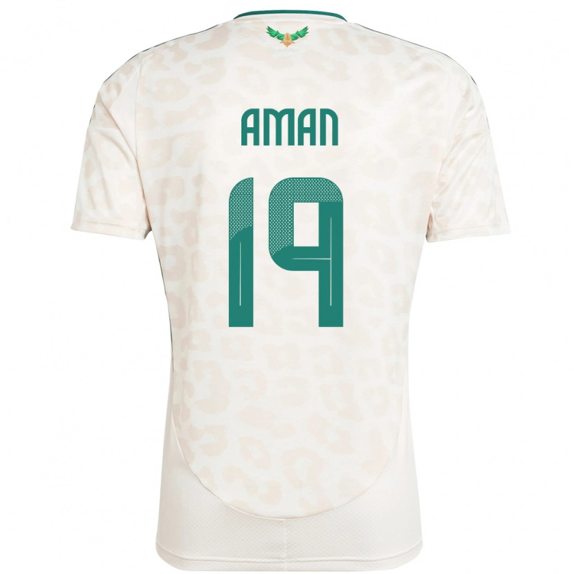 Danxen Heren Saoedi-Arabië Awad Aman #19 Wit Uitshirt Uittenue 24-26 T-Shirt
