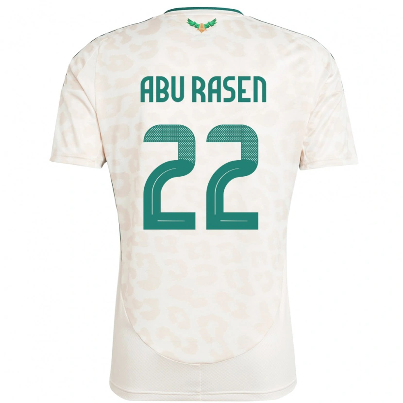 Danxen Heren Saoedi-Arabië Ahmad Abu Rasen #22 Wit Uitshirt Uittenue 24-26 T-Shirt