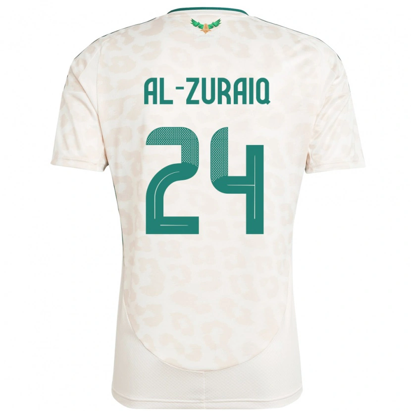 Danxen Heren Saoedi-Arabië Saeed Ibrahim Al-Zuraiq #24 Wit Uitshirt Uittenue 24-26 T-Shirt