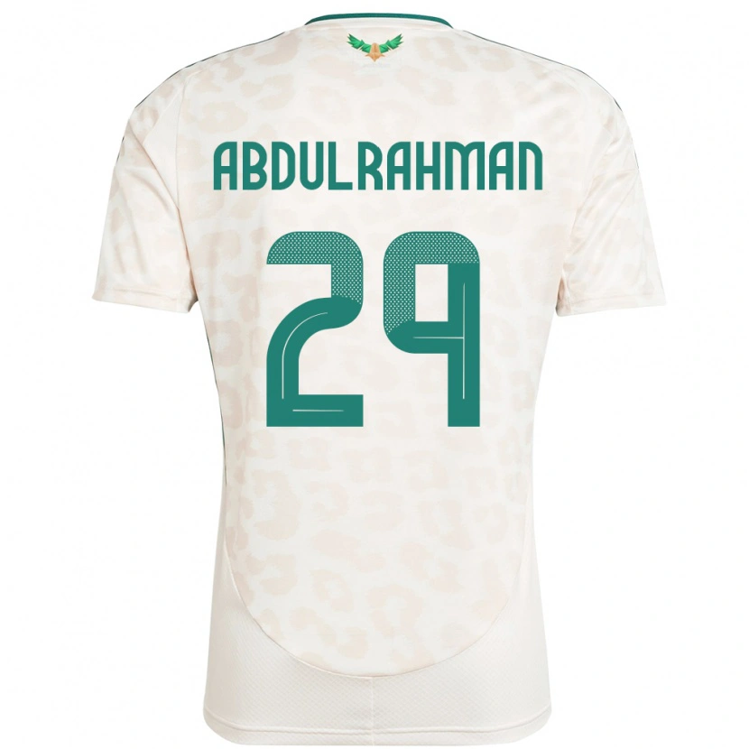 Danxen Heren Saoedi-Arabië Mohammed Abdulrahman #29 Wit Uitshirt Uittenue 24-26 T-Shirt