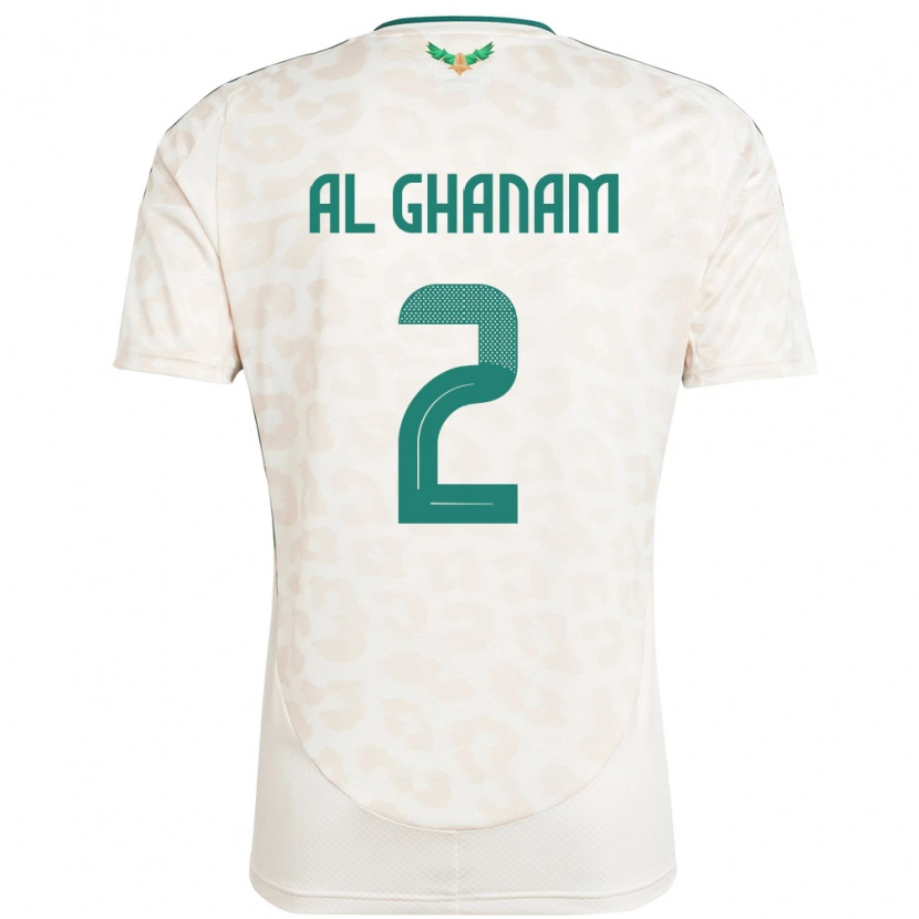 Danxen Heren Saoedi-Arabië Sultan Al Ghanam #2 Wit Uitshirt Uittenue 24-26 T-Shirt
