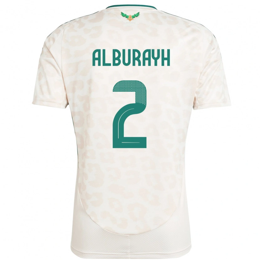 Danxen Heren Saoedi-Arabië Mahmood Alburayh #2 Wit Uitshirt Uittenue 24-26 T-Shirt