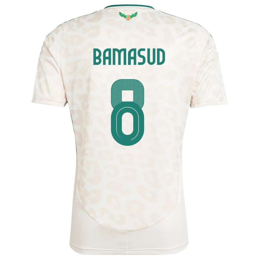 Danxen Heren Saoedi-Arabië Ahmed Bamasud #8 Wit Uitshirt Uittenue 24-26 T-Shirt