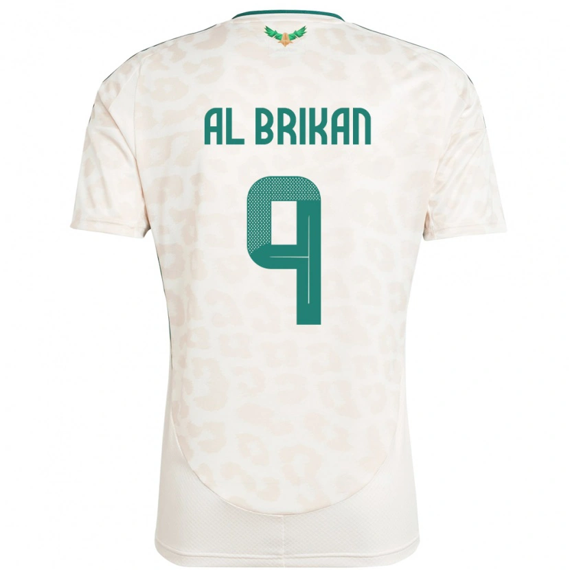 Danxen Heren Saoedi-Arabië Feras Al Brikan #9 Wit Uitshirt Uittenue 24-26 T-Shirt