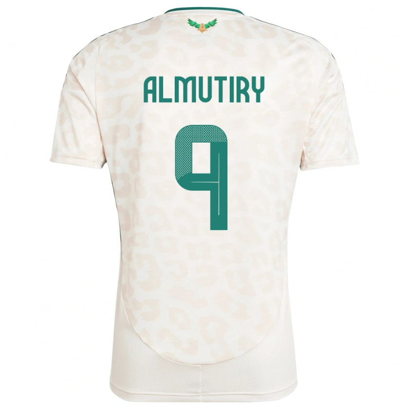 Danxen Heren Saoedi-Arabië Saad Almutiry #9 Wit Uitshirt Uittenue 24-26 T-Shirt